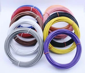 UL1007-0-50 BLACK COLOR 22 GAUGE SOLID HOOK UP WIRE 50 Feet BULK - MADE IN USA - Picture 1 of 2