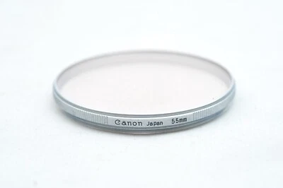 @ SakuraDo Camera @ Rare! @ Vintage Canon Skylight 1x 55mm Chrome Lens Filter - Image 1 of 4