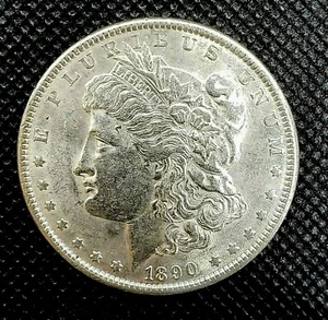 {Monete USA 1890 Morgan Silver Dollar/ 90% Sil./ Ottime condizioni non circolate!} - Foto 1 di 2
