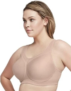 Glamorise Womens Hi-Impact Underwire Underwire #9066 Sports Bra, Cafe, 36C US - Picture 1 of 5