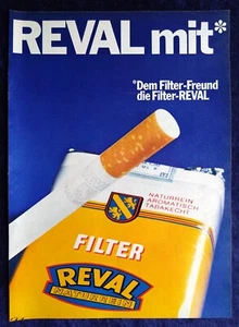 Filter Reval Zigaretten, naturrein,  originale Werbung aus 1971 - Bild 1 von 1