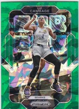 2023 PANINI WNBA PRIZM GREEN CRACKED ICE PRIZM #9"FAROUT" LIZ CAMBAGE