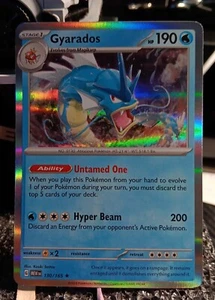 Pokémon Gyarados 130/165 Holo Scarlet Violet 151 Rare Pokemon Card  - Picture 1 of 2