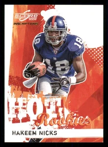 2009 Score Inscriptions Hot Rookies #11 Hakeem Nicks /499 - Picture 1 of 2