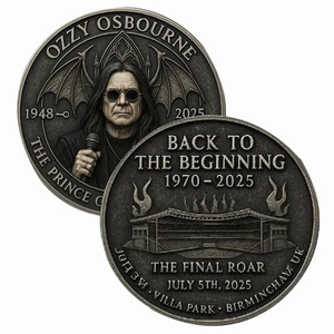 OZZY FAREWELL COMMEMERATIVE COIN 'BACK TO THE BEGINING' - Picture 1 of 17