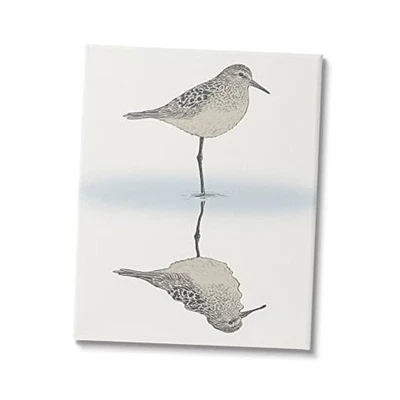  Lienzo envuelto en galería calmante gaitero pájaro de pie océano 24" L x 1,5" W Foto 1 de 4