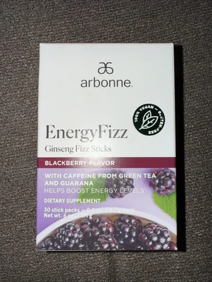 Arbonne Energy Fizz Sticks BlackBerry Drink nueva caja 30 palos Foto 1 de 4