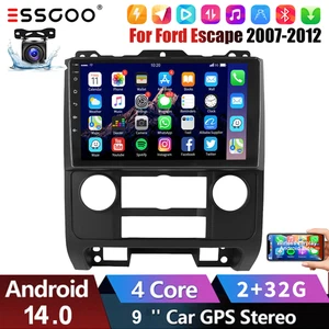 9" For Ford Escape 2007-2012 Android 14 Car Radio Stereo Carplay 2+32G w/Camera - Picture 1 of 12