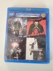 4 Film BluRray Blade, Constantine, For Vendetta, I Am Legend/w sleeve - Foto 1 di 3