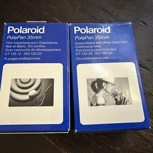 Polaroid PolaPan 35mm Instant B&W Slide Film 135-36 Expired AUG 1988 (2 boxes) - Picture 1 of 8