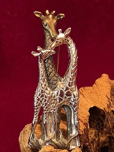 Spilla spilla giraffa Jezlaine argento sterling 925 vintage - Foto 1 di 9