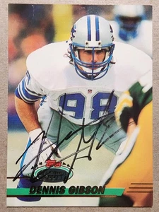 1993 Topps Stadium Club AUTO - Dennis Gibson #7 - Picture 1 of 1