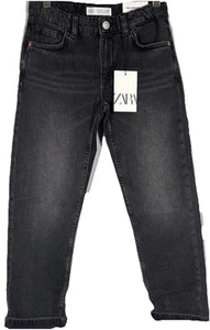Zara Boys Denim Jeans Size 10 / 140cm The Original Fit in Black Adjustable Waist - Picture 1 of 8