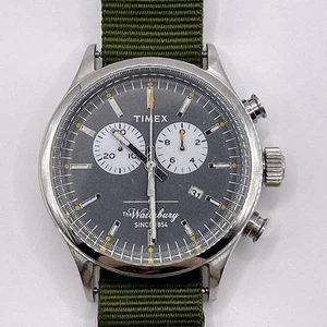 TIMEX The Waterbury Collection Chronograph Watch Men's Quartz 40mm Black - Picture 1 of 11