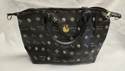 Cartera negra Gloria Vanderbilt correas para el hombro cierre de cremallera usada Foto 1 de 4