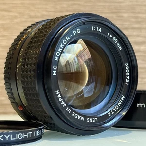 [Exc-] Minolta MC Rokkor PG 50mm f1.4 MF Lens JAPAN - Picture 1 of 20