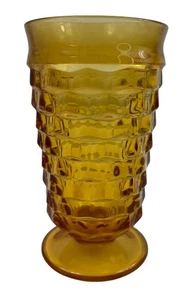 Bicchieri Indiana Glass Whitehall Colony Cubist Piedi Ambra 6" - Foto 1 di 9