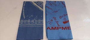 Vintage Girl Scouts Bandana / Scarf "Girl Scouting is" Lot Of 2 Still Singing  - Picture 1 of 5