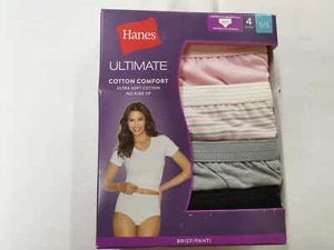 Confezione 4 Mutandine Donna Hanes Ultimate Cotone Comfort Vita Alta - MULTICOLORE - Foto 1 di 3