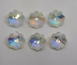 Swarovski Crystal Clear AB Daisy 5110 Beads; 4 Sizes: 8mm, 10mm, 12mm, 16mm - Picture 1 of 8