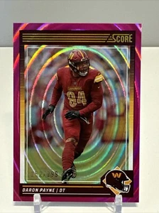 2024 Score Daron Payne Pink Shock #’d 252/299 Washington Commanders - Picture 1 of 2