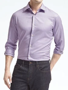 Nuevo con etiquetas Banana Republic $79.50 Hombre Calce Clásico Supima Camisa Texturizada de Algodón Talla MT - Imagen 1 de 2