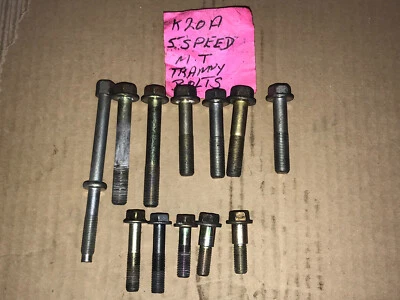 Honda Civic SI K24Z Ep3 Integra Dc5 K20A Type-R Accord K24a 6sp M/T Tranny Bolts - Image 1 of 4
