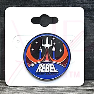 Star Wars Pins Collectible Hard Enamel Black Rubber Clutch REBEL FLIGHT ACADEMY - Picture 1 of 5