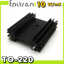 Dissipatore termico TO220 TO 220 aletta di calore heatsink in alluminio nero AN1