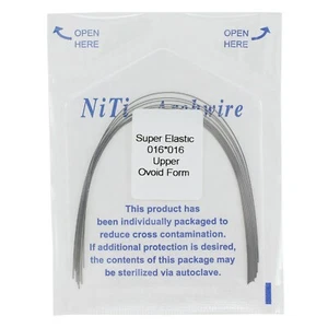 Alambre de arco de ortodoncia dental Niti súper elástico ovoide rectangular 1622 1725 U L - Imagen 1 de 28