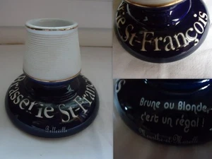 RARE PYROGENE EMAILLE BRASSERIE ST FRANCOIS BELLEVILLE MEURTHE ET MOSELLE - Foto 1 di 2