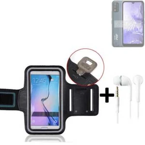 Do Tecno Pop 5S neoprenowa bransoletka + słuchawki sportowe jogging etui do biegania - Zdjęcie 1 z 3