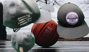 NBA Sacramento Kings  Purple Fitted Hat 7 5/8 Basketball Cap "FADED" - Picture 1 of 10