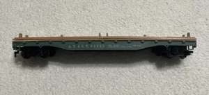 Mantua Flat Car ATSF # 90806 Green 50' Piggyback Santa Fe HO Scale - Picture 1 of 9