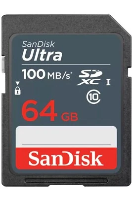 SanDisk 64GB Ultra SDXC UHS I SD Memory Card 100MB Per Second HD Video NEW USA - Image 1 of 2