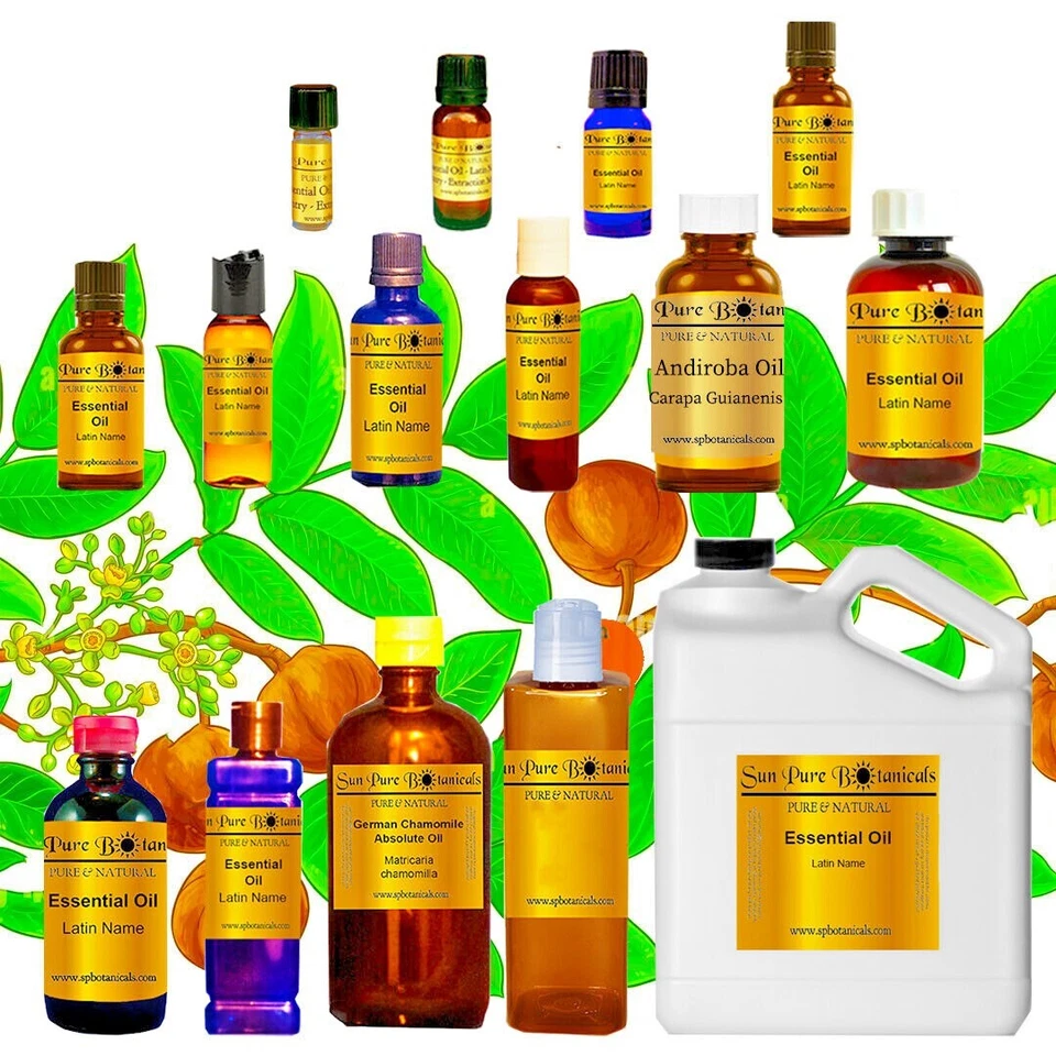 SUN PURE BOTANICALS Andiroba Oil Organic - Cold Pressed - Sizes 3 ml to 3 gallons - 100% PURE