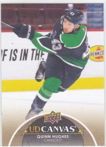 21/22 UD..QUINN HUGHES..CANVAS..CARD # C80..CANUCKS..FREE COMBINED SHIPPING - Picture 1 of 1