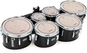 Dynasty Custom Elite Multi-Tenor Marching Drums, Sextet - Black - Picture 1 of 9