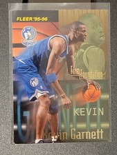 1995-96 Firm Foundation Kevin Garnett Rookie NBA Fleer Card #406 European Ed 
