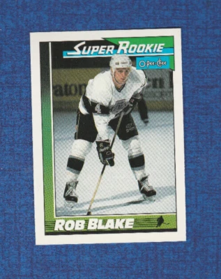 1991-92 OPC O-pee-chee Hockey Super Rookie # 6 Rob Blake - Image 1 of 2