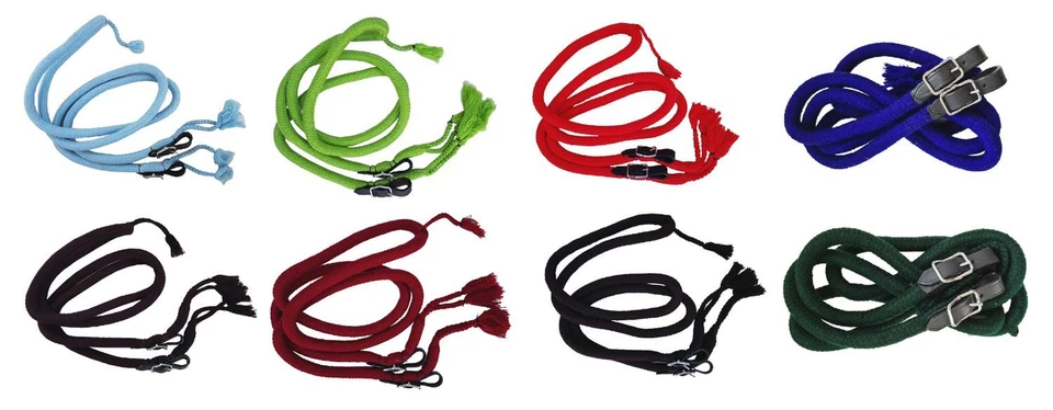 Pferde Zügel Rund und Geschlossen Baumwolle (2,3 Meter) verschiedene Farben