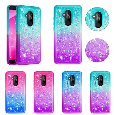 For Alcatel PIXI 4/1X Evolve/7 Folio Shockproof Glitter Quicksands Case Cover - Image 1 of 4