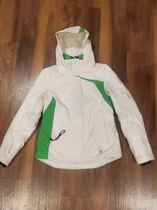 Spyder Woman White Ski Snowboard Jacket Coat Size 6 - Picture 1 of 8