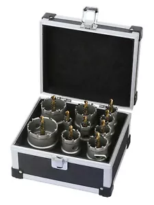 Juego de sierra de calar con punta de carburo Vearter de 10 piezas Kit de brocas TCT de 5/8"" a 2"" para metal - Imagen 1 de 8