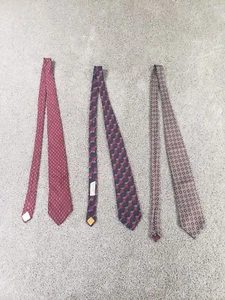 Christian Dior Lot Of 3 Men's Silk Tie Multicolor Geometric - Picture 1 of 16