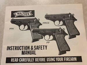  Walther PP PPK PPKS Pistols 1987 Instruction & Safety Manual