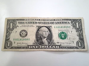 February 18, 1939 (G02181939C) 2017 One Dollar Fancy Serial Number Birthday Note - Picture 1 of 2