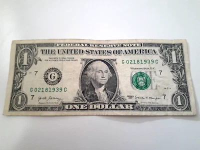 February 18, 1939 (G02181939C) 2017 One Dollar Fancy Serial Number Birthday Note - Image 1 of 2