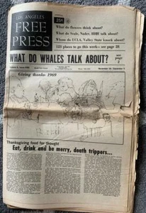 LOS ANGELES LA FREE NOVEMBER 28 1969 280 HIPPIE VINTAGE UNDERGROUND COMPLETE  - Picture 1 of 1