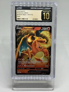 Pokemon Sword & Shield Brilliant Stars Charizard V Ultra Rare 17 CGC 10 Pristine - Picture 1 of 2